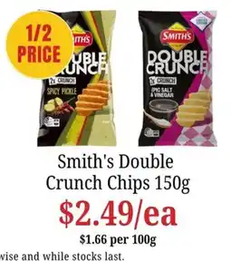 Farmer Jack's Smith's Double Crunch Chips offer
