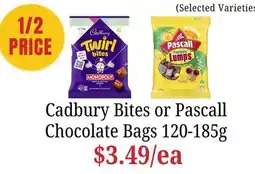 Farmer Jack's Cadbury Bites or Pascall Chocolate Bags offer