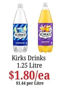 Farmer Jack's Kirks Drinks offer