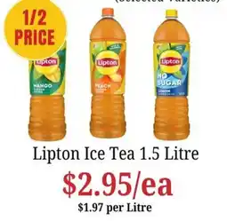 Farmer Jack's Lipton Ice Tea 1.5 Litre offer