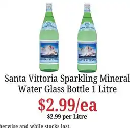 Farmer Jack's Santa Vittoria Sparkling Mineral Water Glass Bottle offer