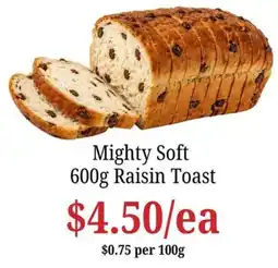 Farmer Jack's Mighty Soft Raisin Toast offer