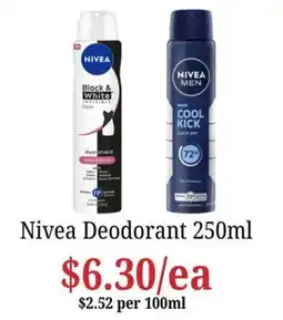 Farmer Jack's Nivea Deodorant offer