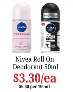 Farmer Jack's Nivea Roll On Deodorant offer