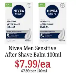 Farmer Jack's Nivea Men Sensitive After Shave Balm offer