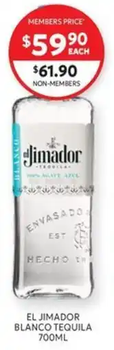 Harry Brown El Jimador Blanco Tequila offer
