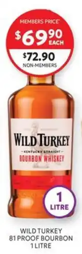 Harry Brown Wild Turkey 81 Proof Bourbon offer