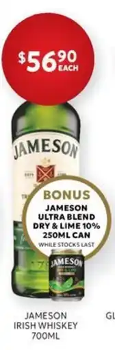 Harry Brown Jameson Irish Whiskey offer