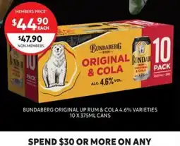 Harry Brown Bundaberg Original Up Rum & Cola 4.6% Varieties offer