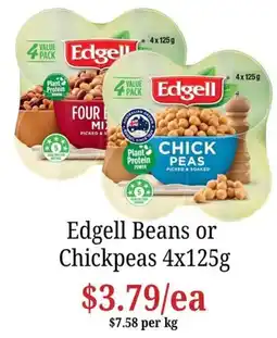Farmer Jack's Edgell Beans or Chickpeas offer