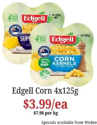 Farmer Jack's Edgell Corn offer