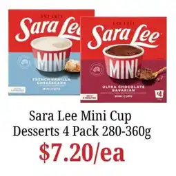 Farmer Jack's Sara Lee Mini Cup Desserts offer