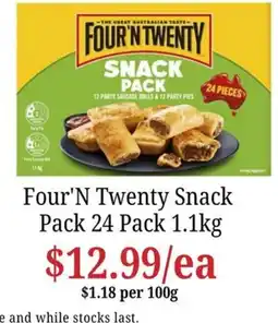 Farmer Jack's Four'n Twenty Snack Pack offer