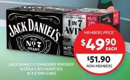 Harry Brown Jack Daniel's Tennessee Whiskey & Cola Varieties offer
