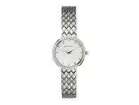 Bevilles Jewellery Pierre Cardin Women's Stone Set White Face Silver Watch 5890 offer