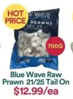 WHOLEFARMS Blue Wave Raw Prawn 21/25 Tail On offer