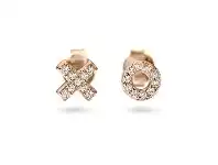 Georgini Kiss Hug Rose Gold Stud Earrings