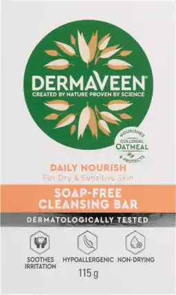 Priceline DermaVeen Daily Nourish Soap-Free Cleansing Bar offer
