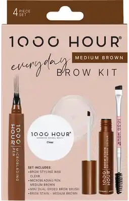 Priceline 1000HOUR Everyday Brow Kit Medium Brown 4 Piece Set offer