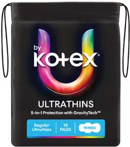 Priceline U By Kotex Regular Ultrathin Pads offer