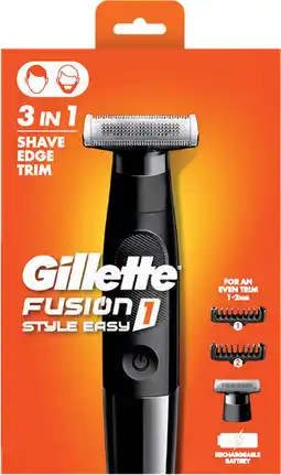 Priceline Gillette Fusion 1 Style Easy 3 in 1 Face Trimmer + 2 Combs offer