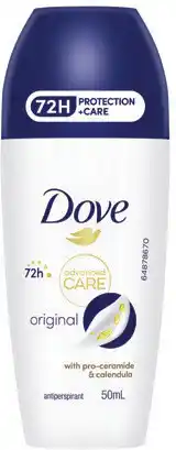 Priceline Dove Advanced Care Antiperspirant 72HR Protection Original Roll-On offer