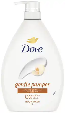 Priceline Dove Gentle Pamper Body Wash offer