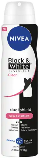 Priceline Nivea Black & White Invisible Clear 72H Anti-Perspirant offer