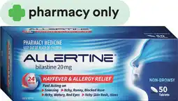 Priceline Allertine Bilastine 20mg 50 Tablets offer
