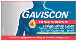 Priceline Gaviscon Extra Strength Peppermint Flavour 24 Tablets offer