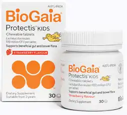 Priceline BioGaia Protectis Kids Strawberry Flavour 30 Chewable Tablets offer