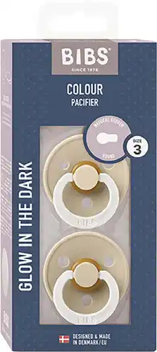Priceline Bibs Glow In The Dark Colour Pacifier Size 3 Vanilla offer