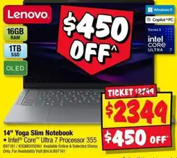 JB Hi-Fi Lenovo 14" Yoga Slim Notebook offer