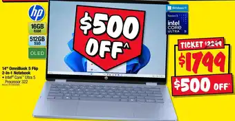 Hp 14" OmniBook 5 Flip 2-in-1 Notebook