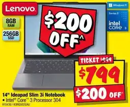 JB Hi-Fi Lenovo 14" Ideapad Slim 3i Notebook offer