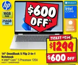 JB Hi-Fi hp 14" OmniBook 5 Flip 2-in-1 Notebook offer