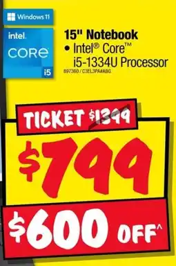 JB Hi-Fi 15" Notebook offer