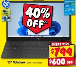 JB Hi-Fi hp 15" Notebook offer