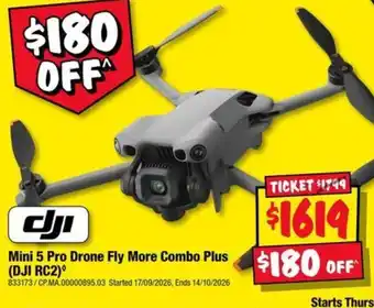 JB Hi-Fi DJI Mini 5 Pro Drone Fly More Combo Plus offer