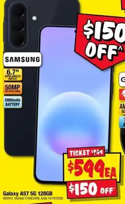 JB Hi-Fi Samsung Galaxy A57 5G 128GB offer
