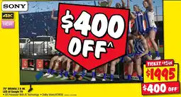 JB Hi-Fi Sony 75" Bravia 3 II 4K LED AI Google TV offer