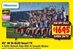 JB Hi-Fi Hisense 85" 4K Hi-QLED Smart TV offer
