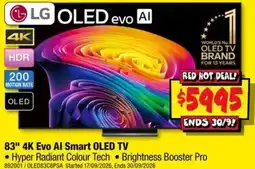 JB Hi-Fi LG 83" 4K Evo AI Smart OLED TV offer