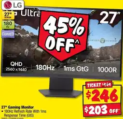 JB Hi-Fi LG 27" Gaming Monitor offer