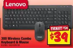 JB Hi-Fi Lenovo 300 Wireless Combo Keyboard & Mouse offer