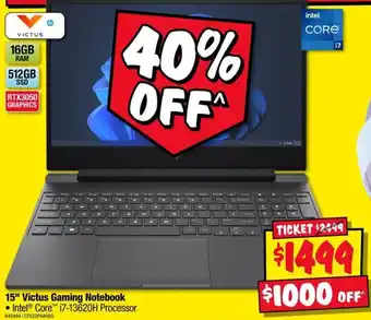 JB Hi-Fi 15" Victus Gaming Notebook offer