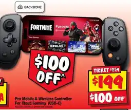 JB Hi-Fi Backbone Pro Mobile & Wireless Controller For Cloud Gaming offer