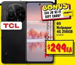 JB Hi-Fi TCL 60 Nxtpaper 4G 256GB offer