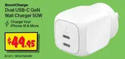 JB Hi-Fi Belkin Dual USB-C GaN Wall Charger 50W offer