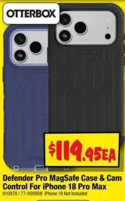 JB Hi-Fi Otterbox Defender Pro MagSafe Case & Cam Control For iPhone 18 Pro Max offer